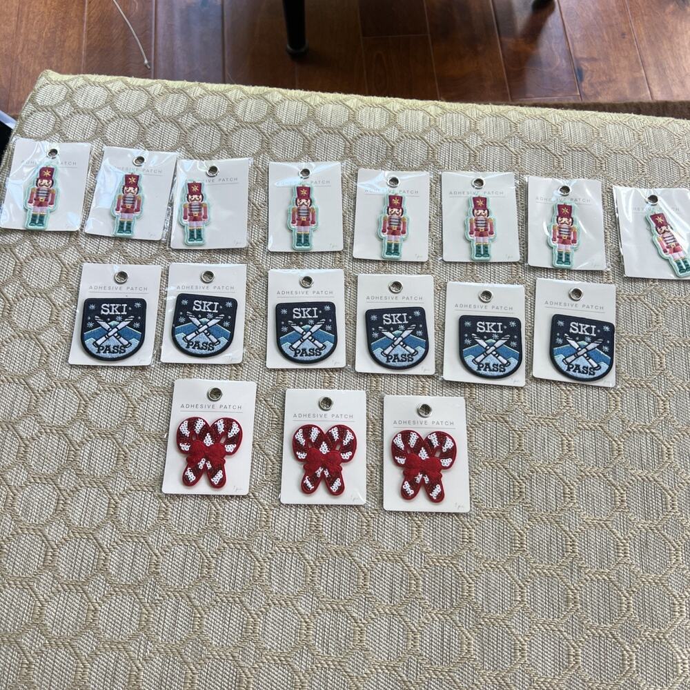 Lot of 17 Horizon Group Embroidered Adhesive Patches ~ NEW Christmas Winter